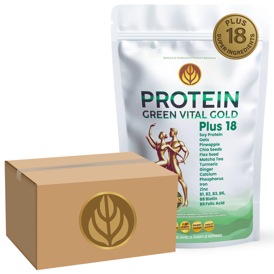 PROTEIN GOLD GREEN VITAL GOLD PLUS 18 450g / 16oz × 12 units