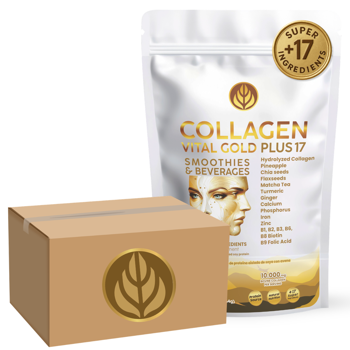 Collagen Vital Gold Plus 17 For Distributors, Pineapple Flavor