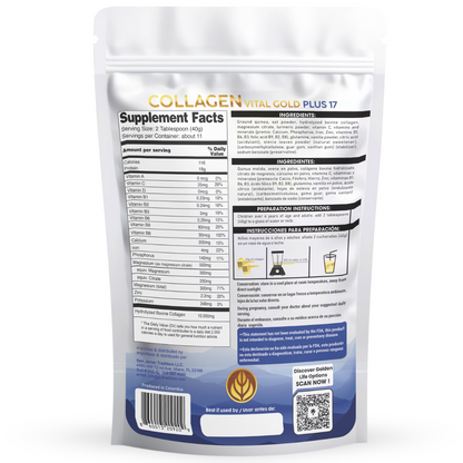 Collagen Peptides Powder +17 Super Ingredients, Vanilla Flavor X 12 Units.