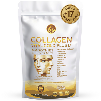 Restaure su piel, cabello y articulaciones con más de 17 potentes ingredientes.
