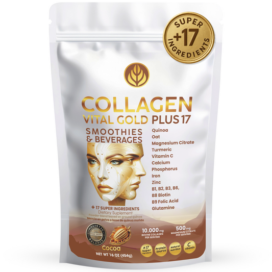 Collagen Peptides Powder +17 Super Ingredients, Cocoa Flavor.