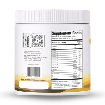 Collagen Peptides Powder +17 Super Ingredients, Pineapple Flavor X 6 Units.