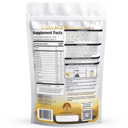 Collagen Peptides Powder +17 Super Ingredients, Pineapple Flavor X 12 Units.