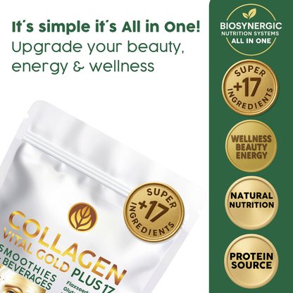Collagen Peptides Powder +17 Super Ingredients, Mint & Lemon Flavor.