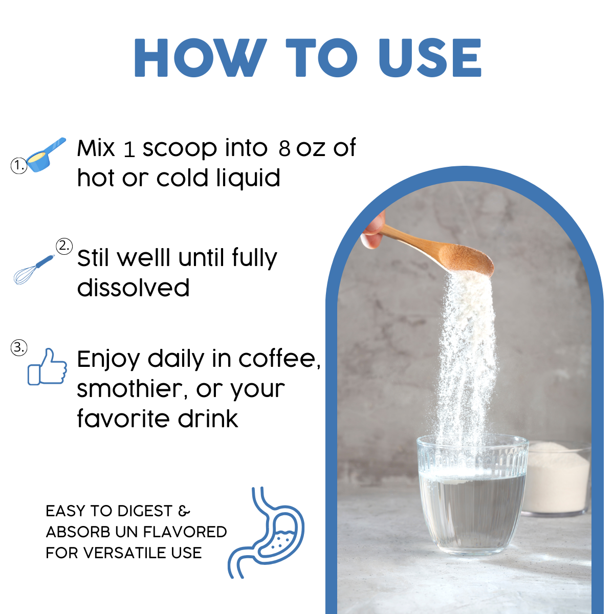 Collagen Peptides Powder +17 Super Ingredients, Vanilla Flavor.