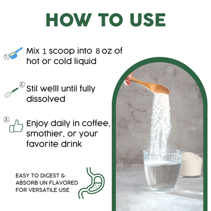 Collagen Peptides Powder +17 Super Ingredients, Mint & Lemon Flavor.