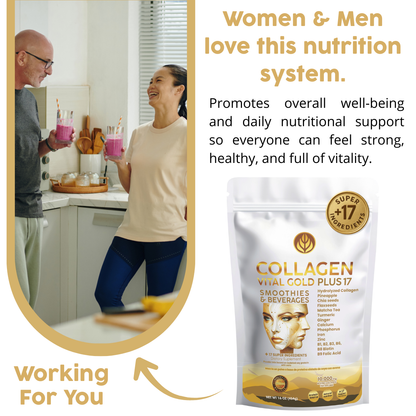 Collagen Peptides Powder +17 Super Ingredients, Pineapple Flavor.