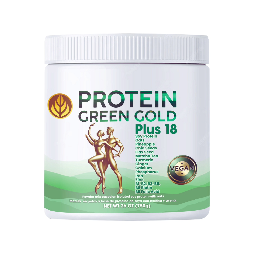 PROTEIN GREEN VITAL GOLD PLUS 18 750g/26oz- PLANT POWER VEGAN OPTIMIZED ABSORPTION