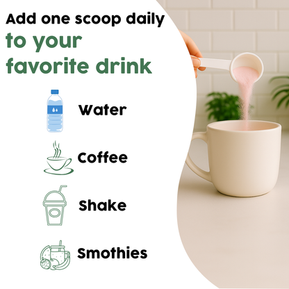 Collagen Peptides Powder +17 Super Ingredients, Mint & Lemon Flavor.