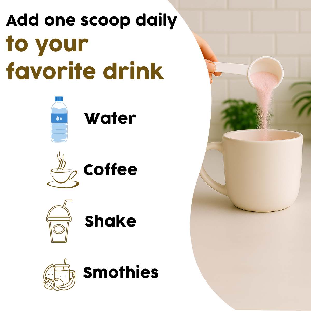 Collagen Peptides Powder +17 Super Ingredients, Cocoa Flavor.