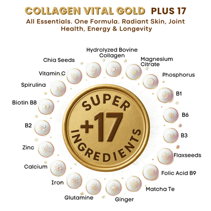 Collagen Peptides Powder +17 Super Ingredients, Mint & Lemon Flavor.