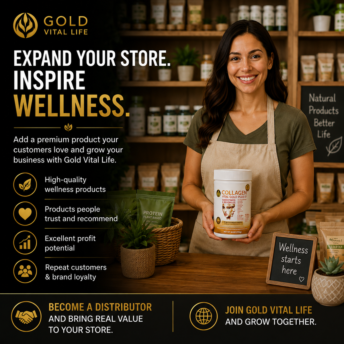 Collagen Vital Gold Plus 17 For Distributors, Pineapple Flavor