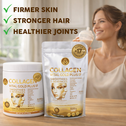 Restaure su piel, cabello y articulaciones con más de 17 potentes ingredientes.