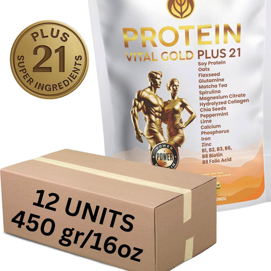 PROTEIN VITAL GOLD PLUS 21 450g / 16oz × 12 units