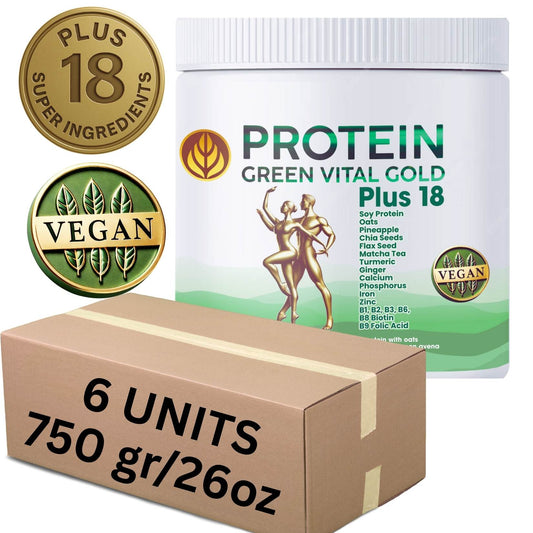 PROTEIN GOLD GREEN VITAL GOLD PLUS 18 750g / 26oz × 6 units